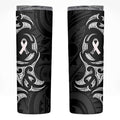 White Ribbon Day New Zealand Skinny Tumbler Aotearoa Maori Pattern