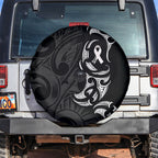 White Ribbon Day New Zealand Spare Tire Cover Aotearoa Maori Pattern
