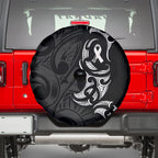 White Ribbon Day New Zealand Spare Tire Cover Aotearoa Maori Pattern