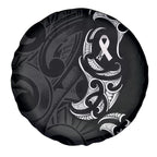 White Ribbon Day New Zealand Spare Tire Cover Aotearoa Maori Pattern