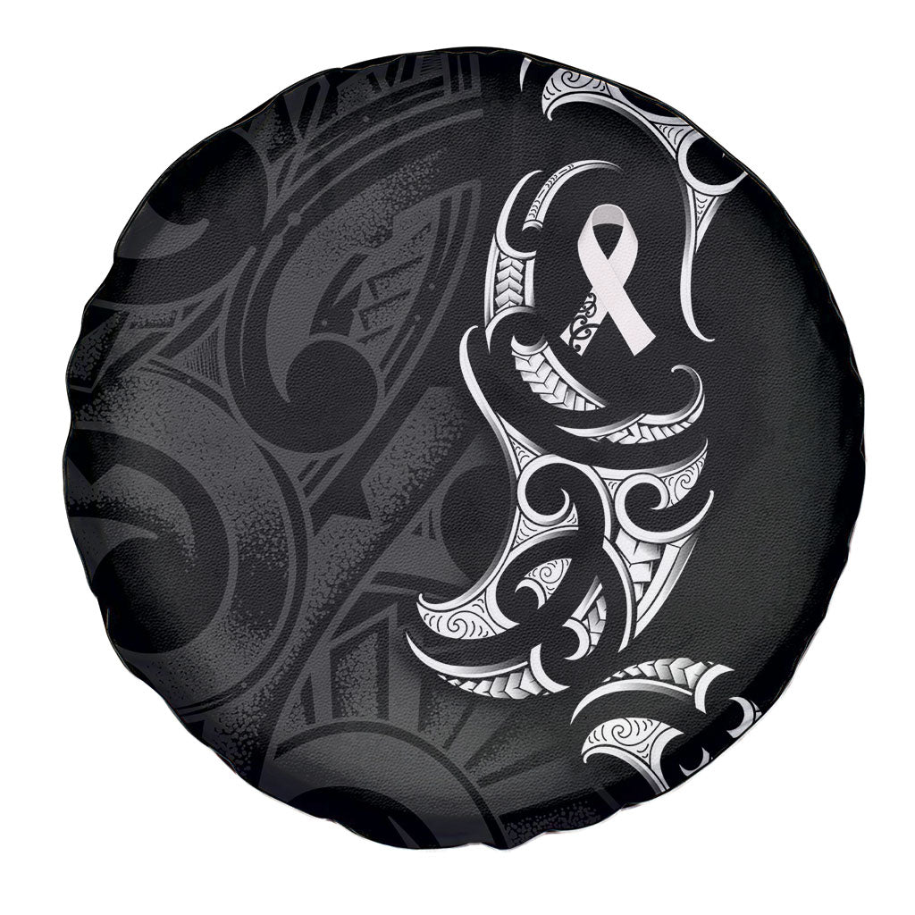 White Ribbon Day New Zealand Spare Tire Cover Aotearoa Maori Pattern
