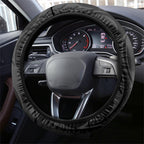 White Ribbon Day New Zealand Steering Wheel Cover Aotearoa Maori Pattern
