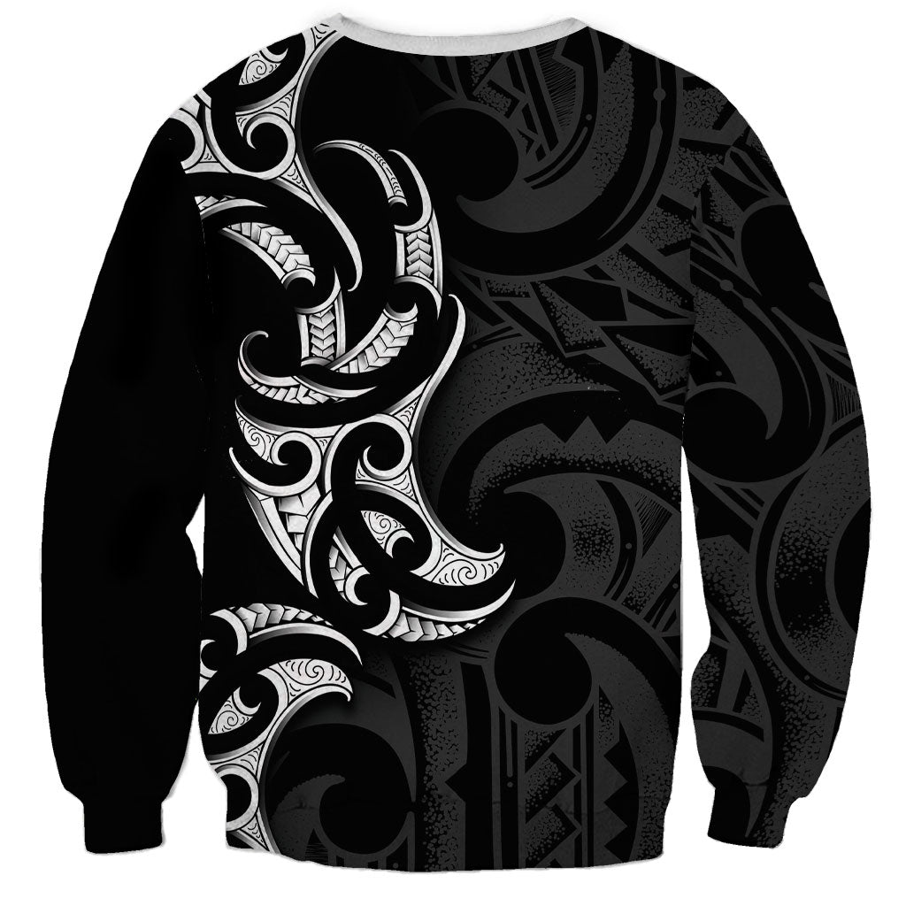 White Ribbon Day New Zealand Sweatshirt Aotearoa Maori Pattern
