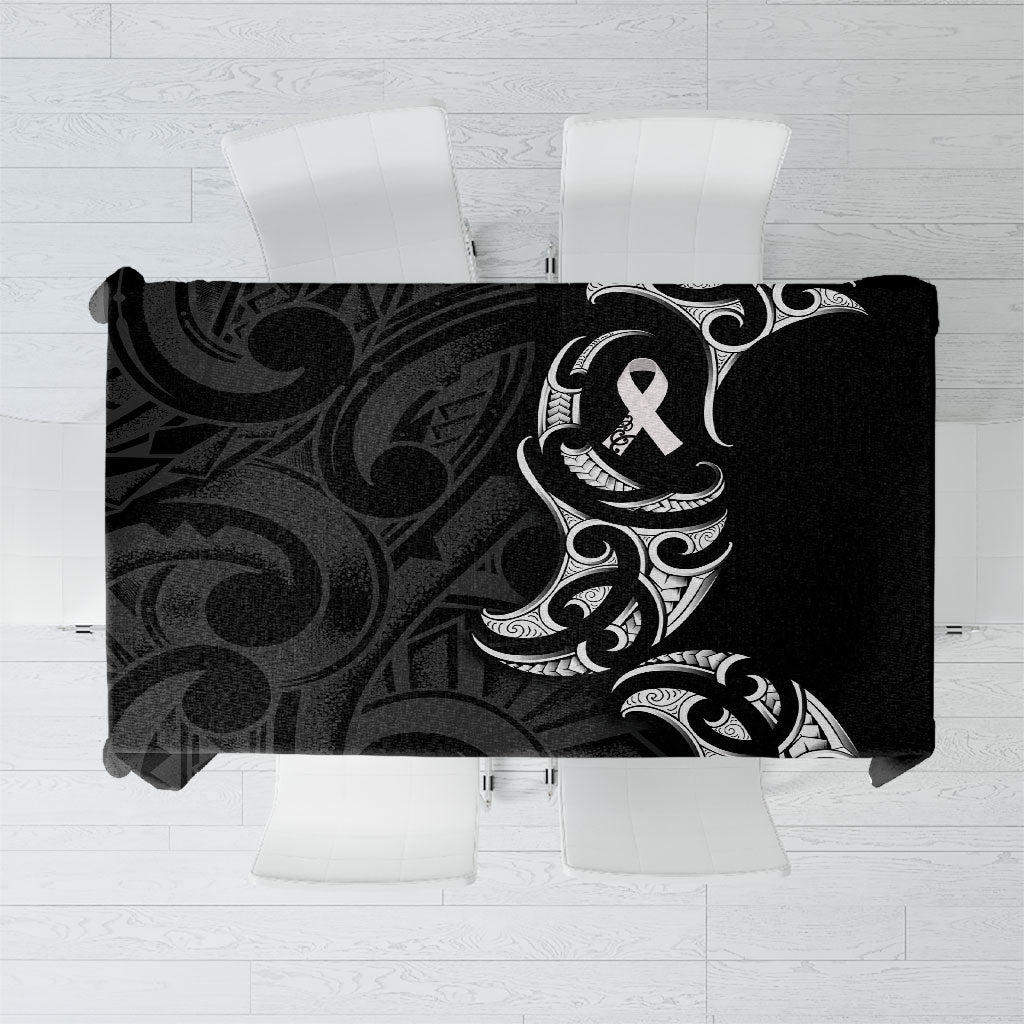 White Ribbon Day New Zealand Tablecloth Aotearoa Maori Pattern