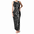 White Ribbon Day New Zealand Tank Maxi Dress Aotearoa Maori Pattern