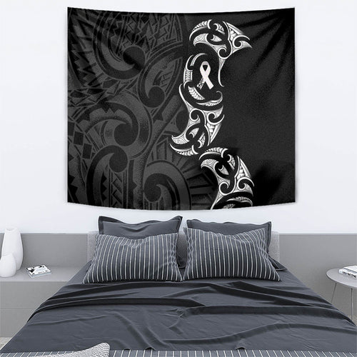 White Ribbon Day New Zealand Tapestry Aotearoa Maori Pattern