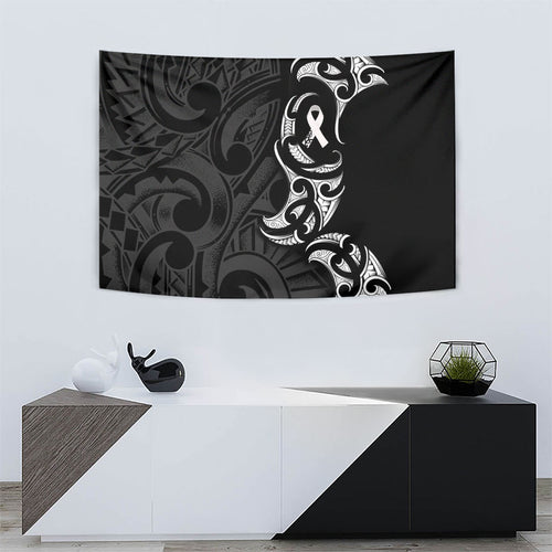 White Ribbon Day New Zealand Tapestry Aotearoa Maori Pattern