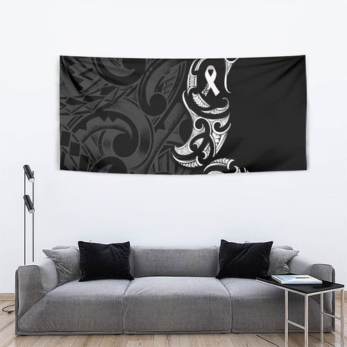 White Ribbon Day New Zealand Tapestry Aotearoa Maori Pattern