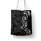 White Ribbon Day New Zealand Tote Bag Aotearoa Maori Pattern