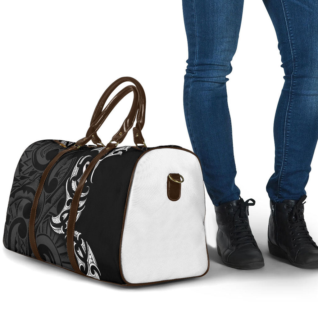 White Ribbon Day New Zealand Travel Bag Aotearoa Maori Pattern