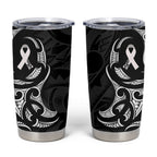 White Ribbon Day New Zealand Tumbler Cup Aotearoa Maori Pattern
