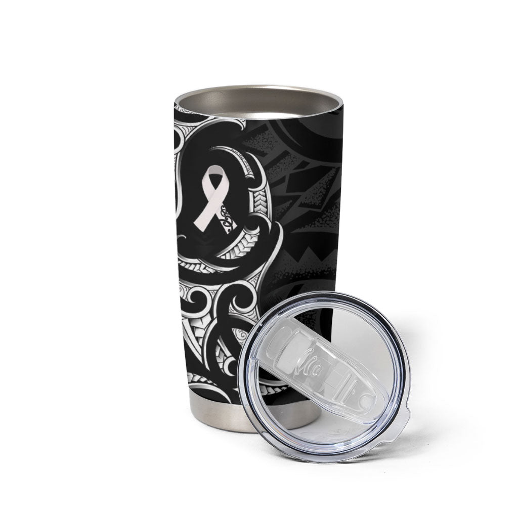 White Ribbon Day New Zealand Tumbler Cup Aotearoa Maori Pattern