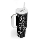 White Ribbon Day New Zealand Tumbler With Handle Aotearoa Maori Pattern