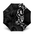 White Ribbon Day New Zealand Umbrella Aotearoa Maori Pattern