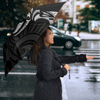 White Ribbon Day New Zealand Umbrella Aotearoa Maori Pattern