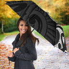 White Ribbon Day New Zealand Umbrella Aotearoa Maori Pattern