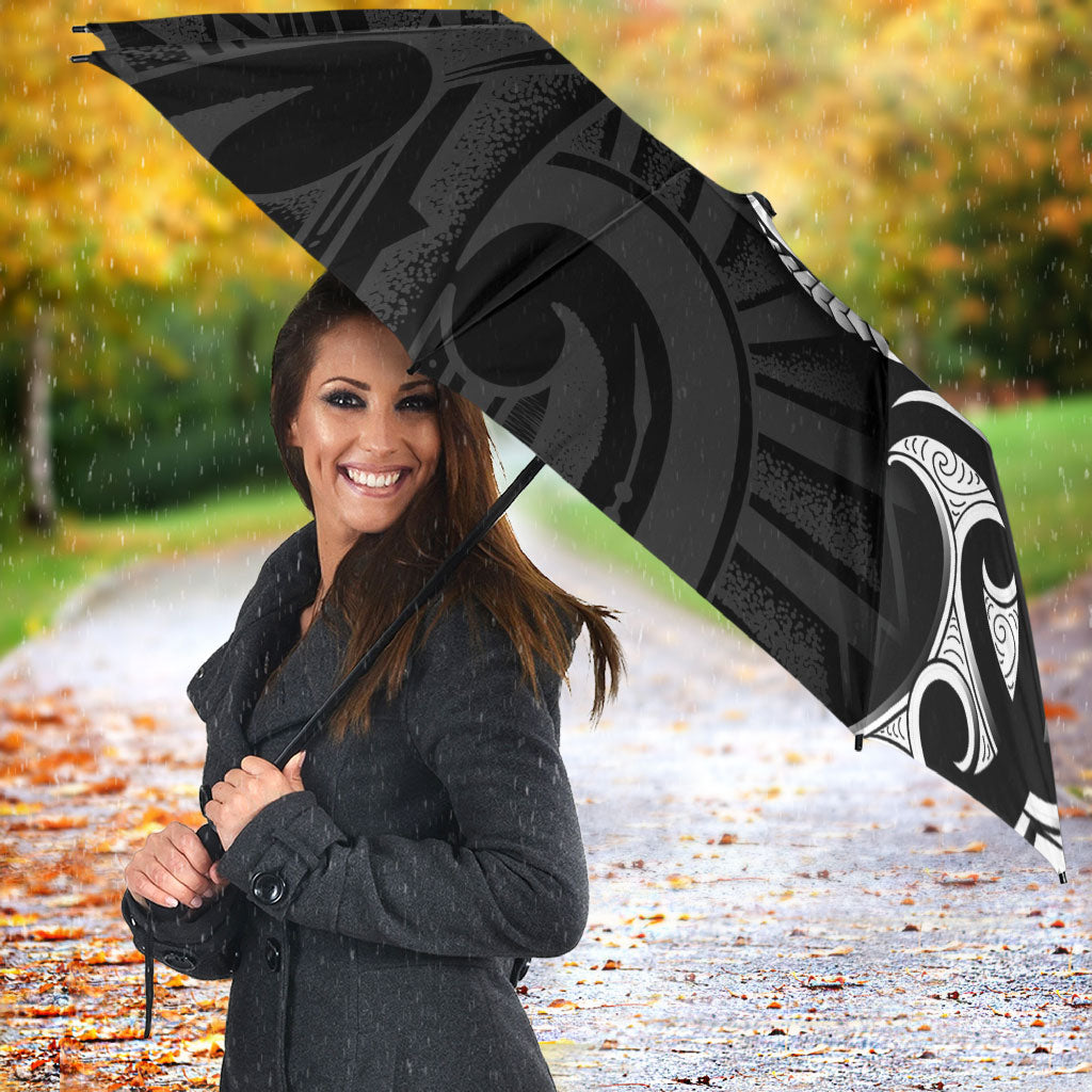 White Ribbon Day New Zealand Umbrella Aotearoa Maori Pattern