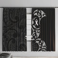 White Ribbon Day New Zealand Window Curtain Aotearoa Maori Pattern