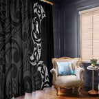 White Ribbon Day New Zealand Window Curtain Aotearoa Maori Pattern