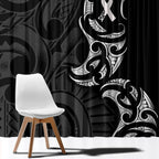 White Ribbon Day New Zealand Window Curtain Aotearoa Maori Pattern