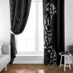 White Ribbon Day New Zealand Window Curtain Aotearoa Maori Pattern