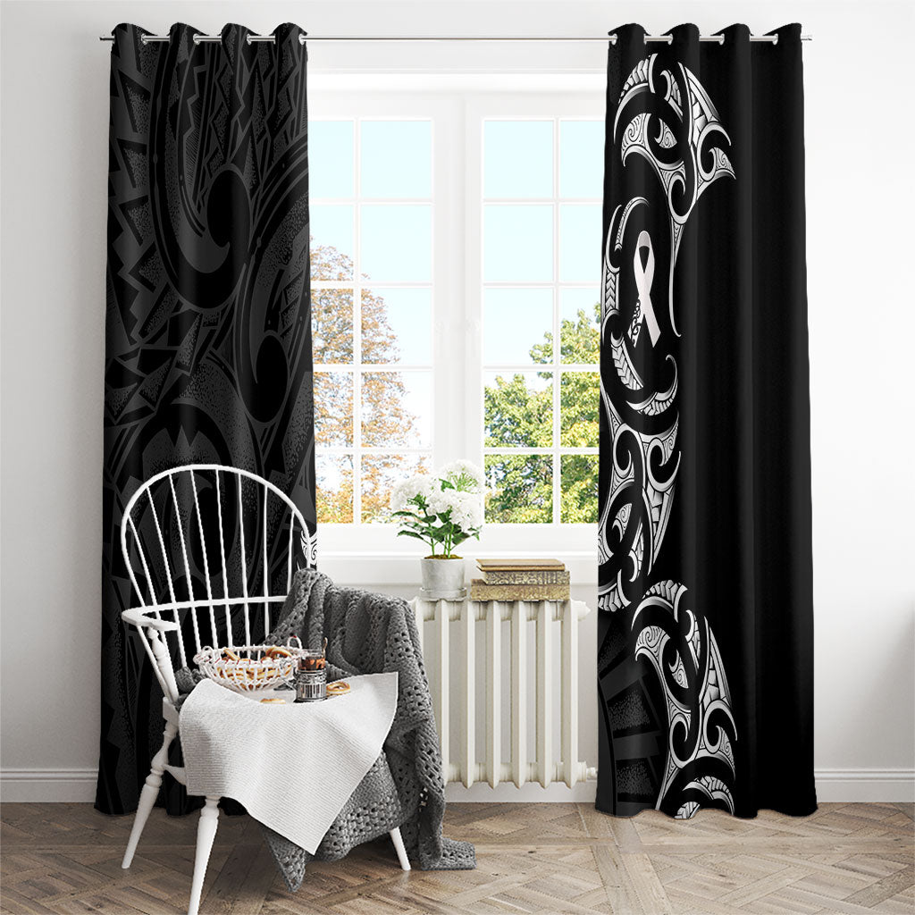White Ribbon Day New Zealand Window Curtain Aotearoa Maori Pattern