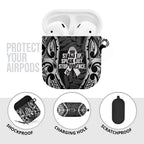 White Ribbon Day New Zealand AirPods Case Respect Women Maori Pattern Black