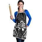 White Ribbon Day New Zealand Apron Respect Women Maori Pattern Black
