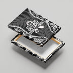 White Ribbon Day New Zealand Canvas Wall Art Respect Women Maori Pattern Black