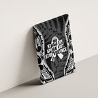 White Ribbon Day New Zealand Canvas Wall Art Respect Women Maori Pattern Black