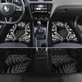 White Ribbon Day New Zealand Car Mats Respect Women Maori Pattern Black