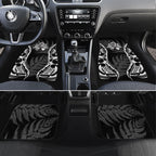 White Ribbon Day New Zealand Car Mats Respect Women Maori Pattern Black