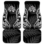 White Ribbon Day New Zealand Car Mats Respect Women Maori Pattern Black