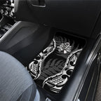 White Ribbon Day New Zealand Car Mats Respect Women Maori Pattern Black