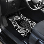 White Ribbon Day New Zealand Car Mats Respect Women Maori Pattern Black
