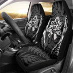 White Ribbon Day New Zealand Car Seat Cover Respect Women Maori Pattern Black