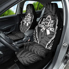White Ribbon Day New Zealand Car Seat Cover Respect Women Maori Pattern Black