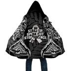 White Ribbon Day New Zealand Cloak Respect Women Maori Pattern Black