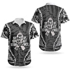White Ribbon Day New Zealand Couples Matching Long Sleeve Bodycon Dress and Hawaiian Shirt Respect Women Maori Pattern Black