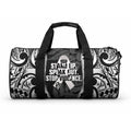 White Ribbon Day New Zealand Duffle Bag Respect Women Maori Pattern Black