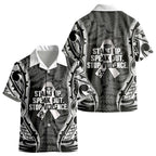 White Ribbon Day New Zealand Kid Hawaiian Shirt Respect Women Maori Pattern Black