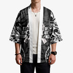 White Ribbon Day New Zealand Kimono Respect Women Maori Pattern Black