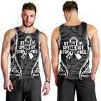 White Ribbon Day New Zealand Men Tank Top Respect Women Maori Pattern Black