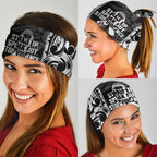 White Ribbon Day New Zealand Neck Gaiter Respect Women Maori Pattern Black