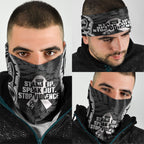 White Ribbon Day New Zealand Neck Gaiter Respect Women Maori Pattern Black