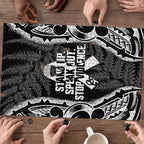 White Ribbon Day New Zealand Puzzle Respect Women Maori Pattern Black