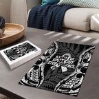 White Ribbon Day New Zealand Puzzle Respect Women Maori Pattern Black