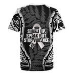 White Ribbon Day New Zealand Rugby Jersey Respect Women Maori Pattern Black