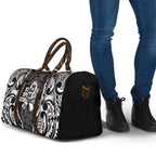 White Ribbon Day New Zealand Travel Bag Respect Women Maori Pattern Black