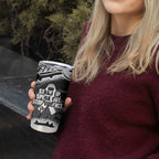 White Ribbon Day New Zealand Tumbler Cup Respect Women Maori Pattern Black